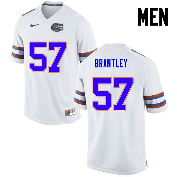 Men's NCAA Florida Gators Caleb Brantley #57 Stitched Authentic Nike White College Football Jersey WBT1065BO